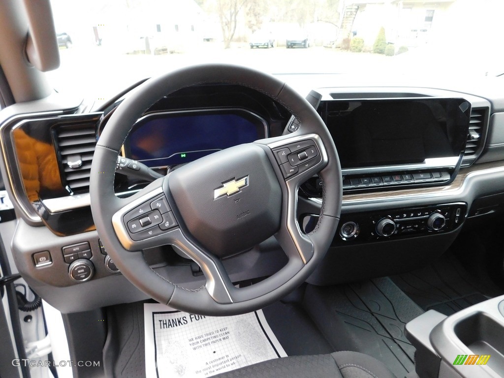 2023 Chevrolet Silverado 1500 LT Crew Cab 4x4 Jet Black Steering Wheel Photo #145654759