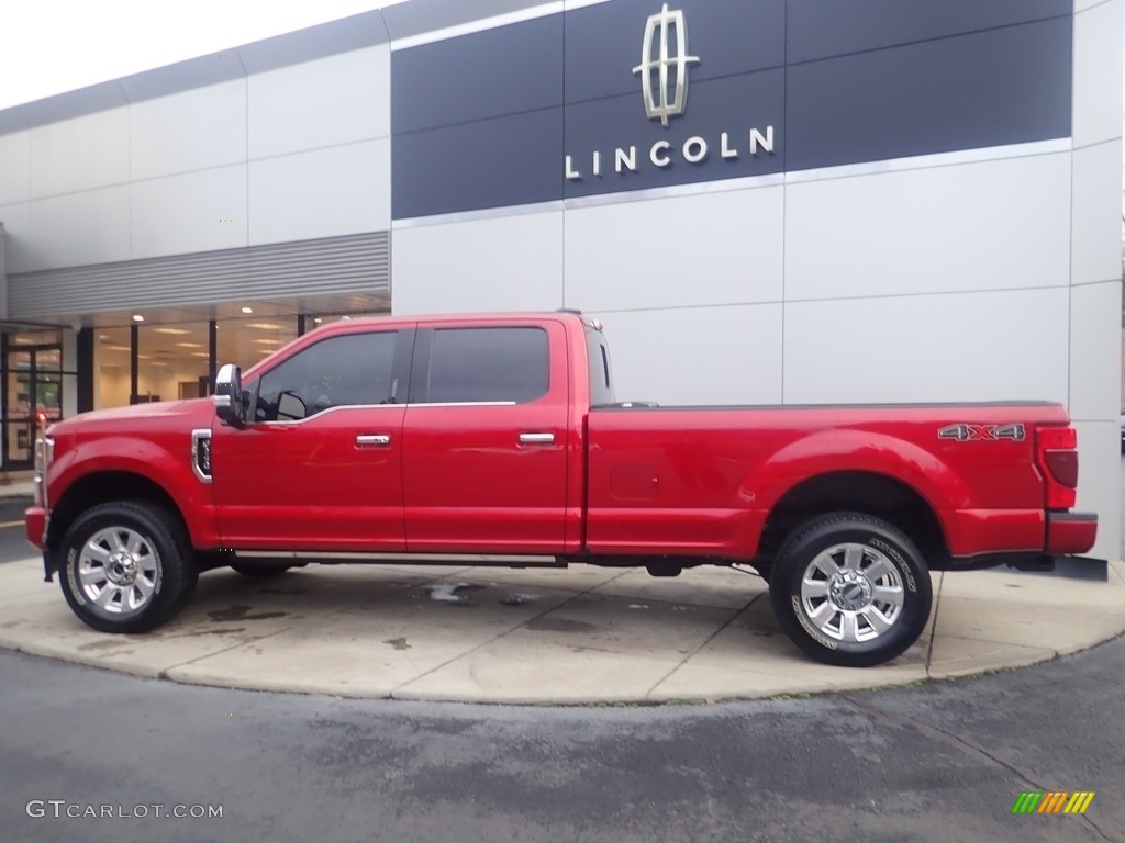 Rapid Red 2022 Ford F350 Super Duty Platinum Crew Cab 4x4 Exterior Photo #145654966