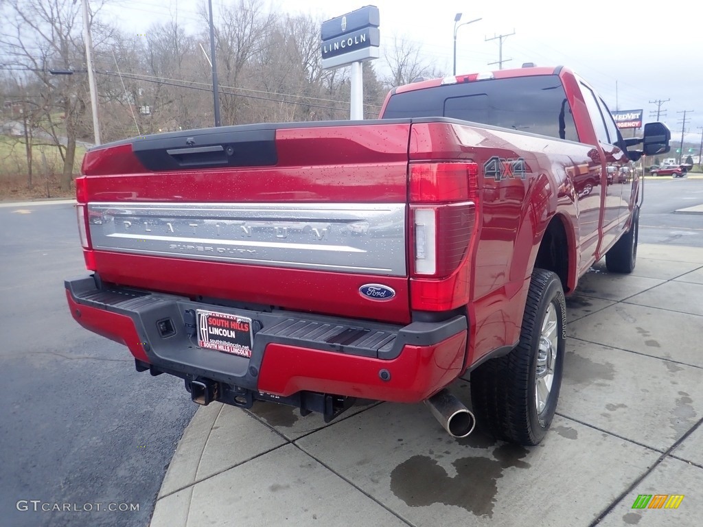 2022 F350 Super Duty Platinum Crew Cab 4x4 - Rapid Red / Medium Earth Gray photo #5