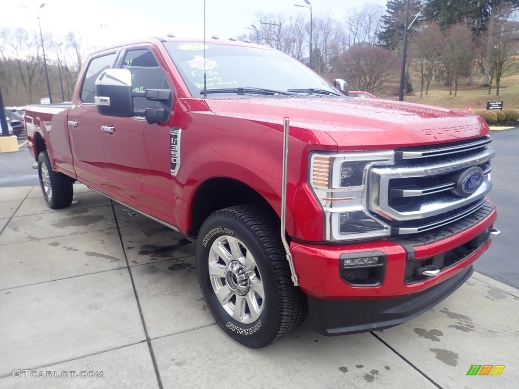 Rapid Red 2022 Ford F350 Super Duty Platinum Crew Cab 4x4 Exterior Photo #145655077
