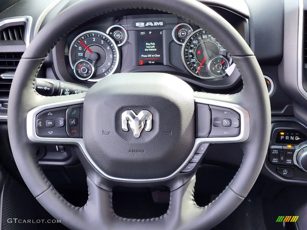 2023 Ram 1500 Big Horn Crew Cab 4x4 Black Steering Wheel Photo #145655698
