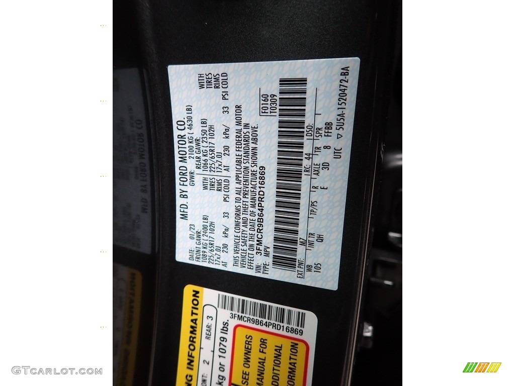 2023 Ford Bronco Sport Big Bend 4x4 Color Code Photos