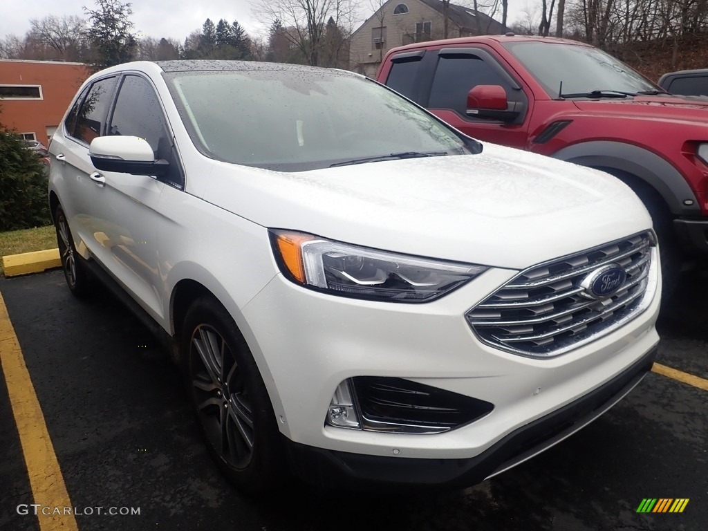 2020 Edge Titanium AWD - Star White Metallic Tri-Coat / Ebony photo #5