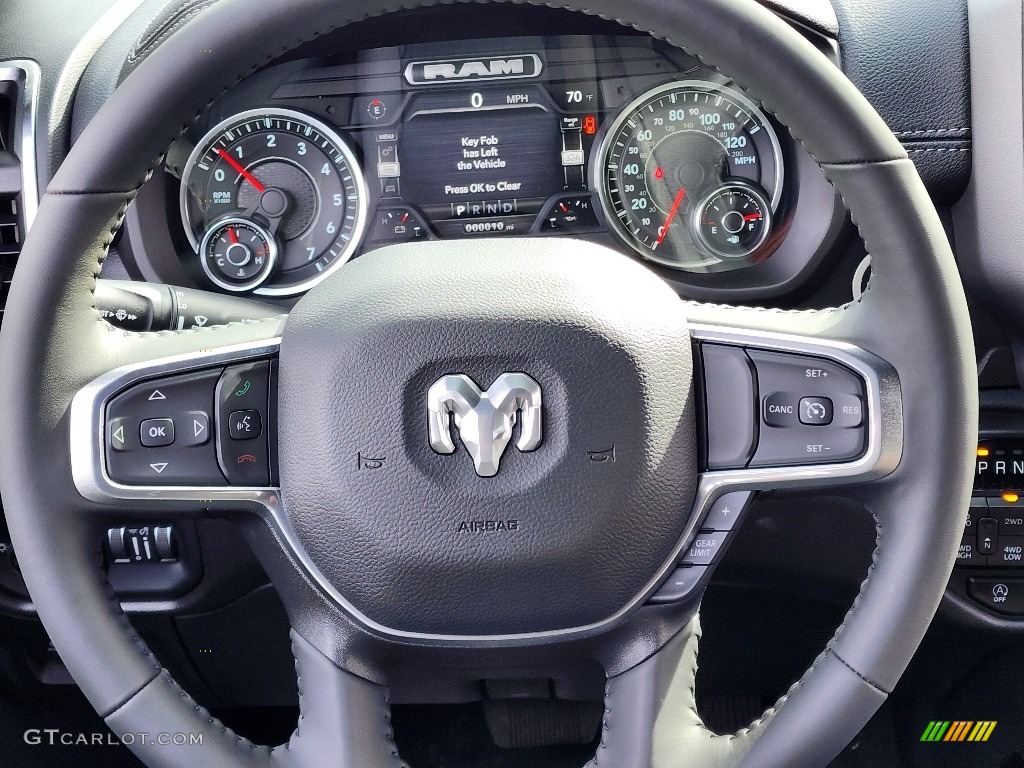 2023 Ram 1500 Laramie Crew Cab 4x4 Black Steering Wheel Photo #145656004
