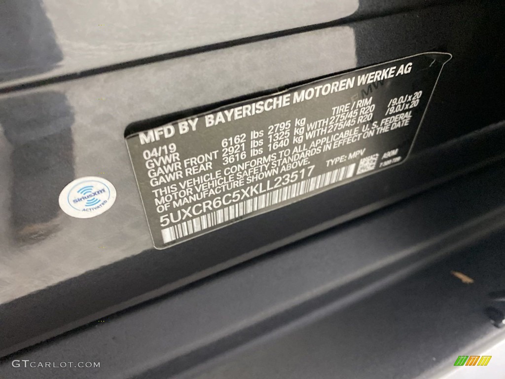 2019 X5 xDrive40i - Dark Graphite Metallic / Black photo #37