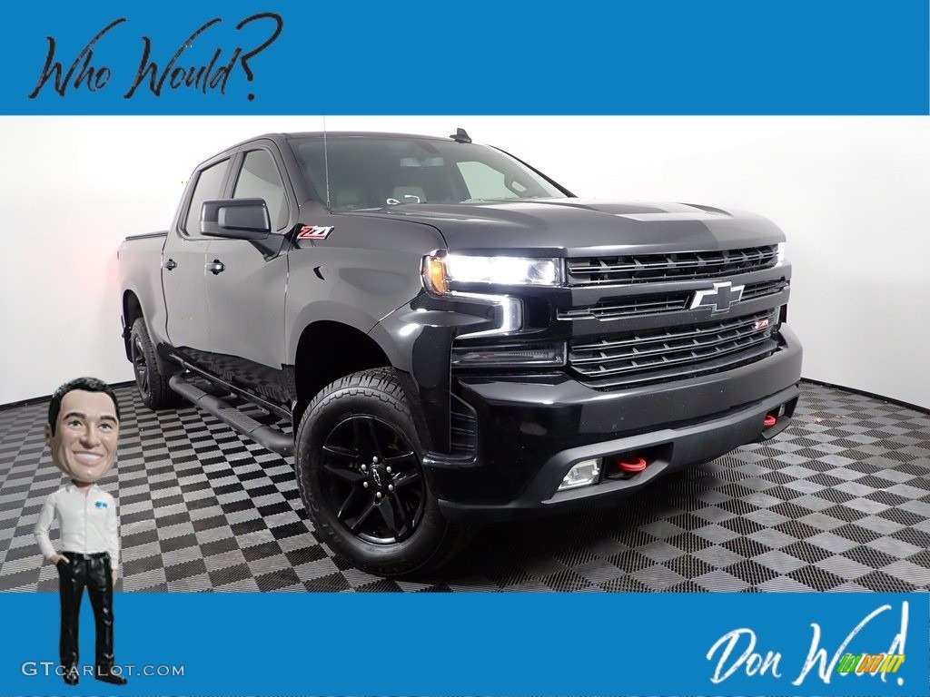 2019 Silverado 1500 LT Z71 Trail Boss Crew Cab 4WD - Black / Gideon/Very Dark Atmosphere photo #1