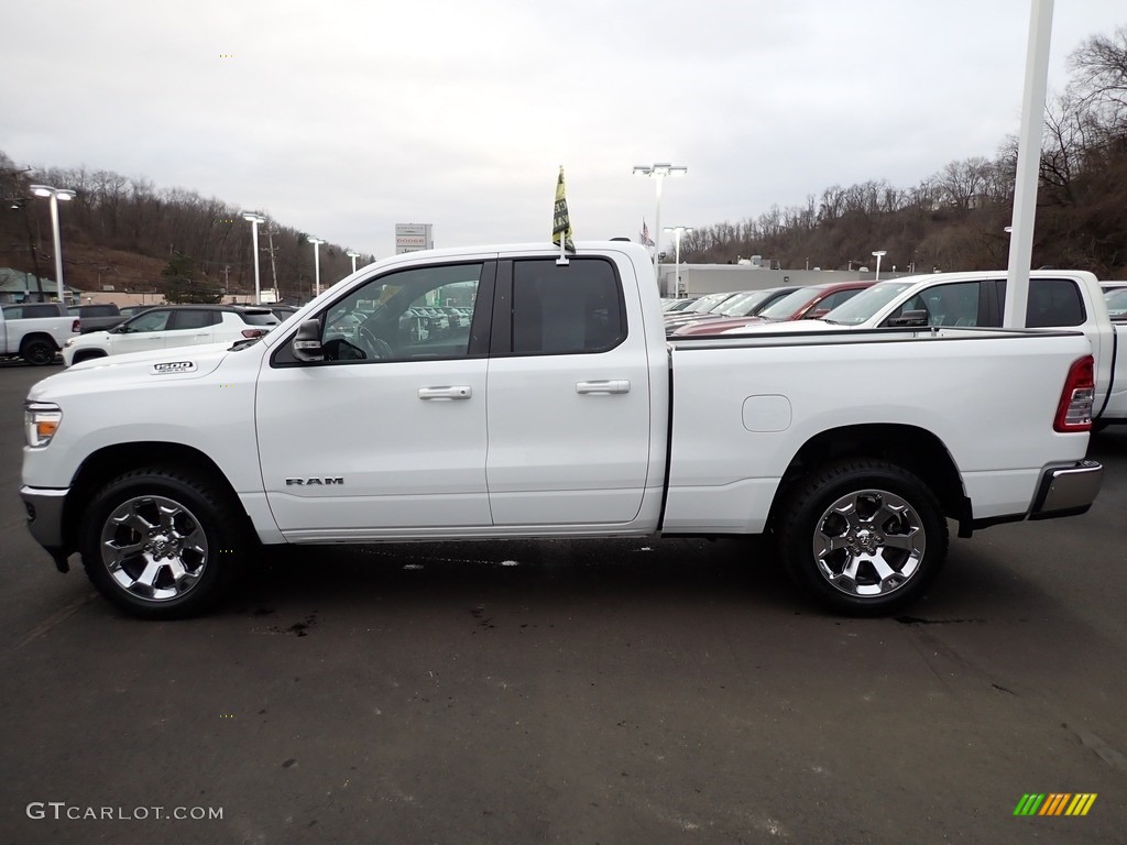 Bright White 2021 Ram 1500 Big Horn Quad Cab 4x4 Exterior Photo #145657813