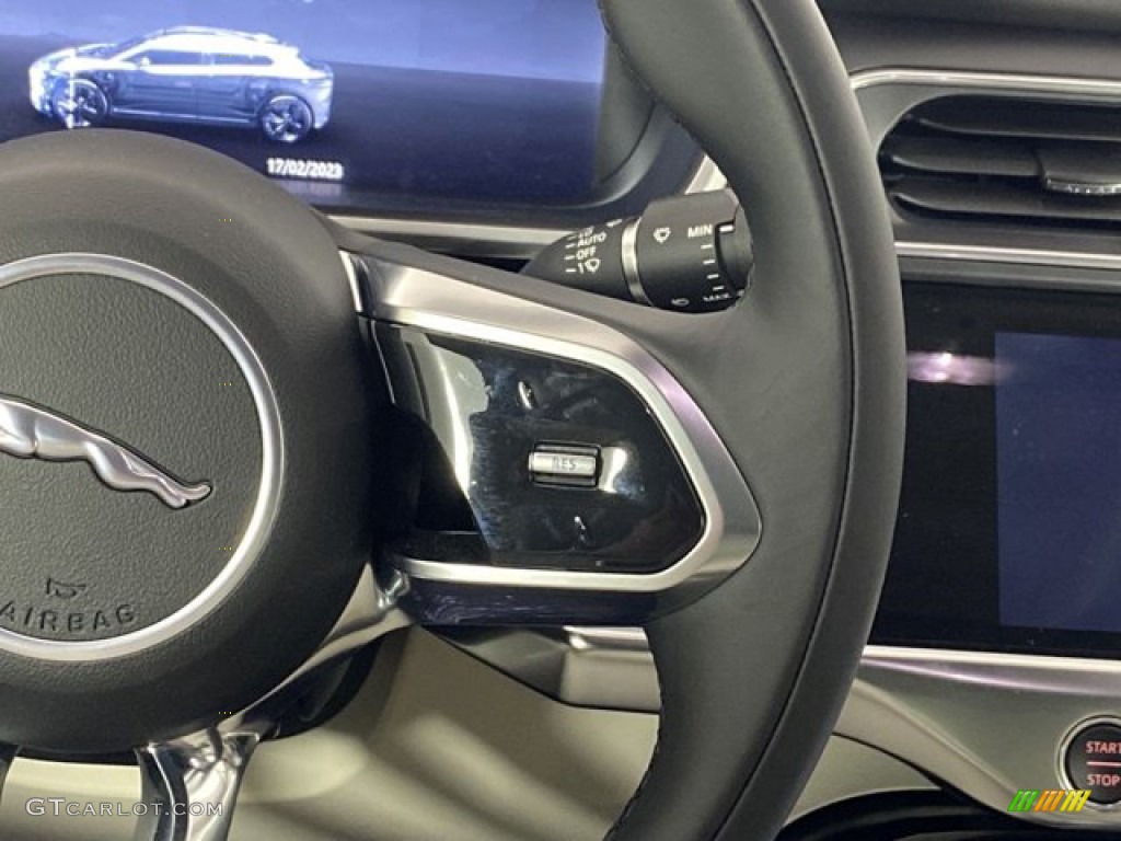 2023 Jaguar I-PACE HSE AWD Light Oyster/Light Oyster Stitching Steering Wheel Photo #145658531