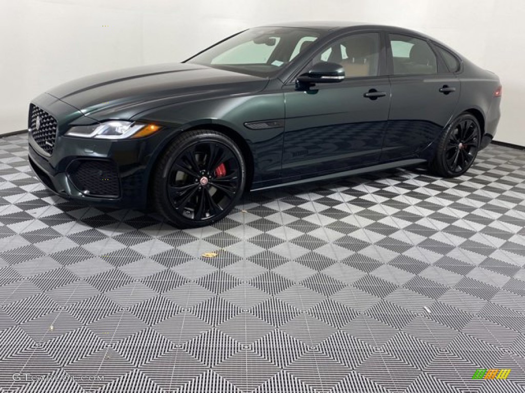 2023 XF R-Dynamic SE AWD - British Racing Green Metallic / Siena Tan/Ebony photo #1