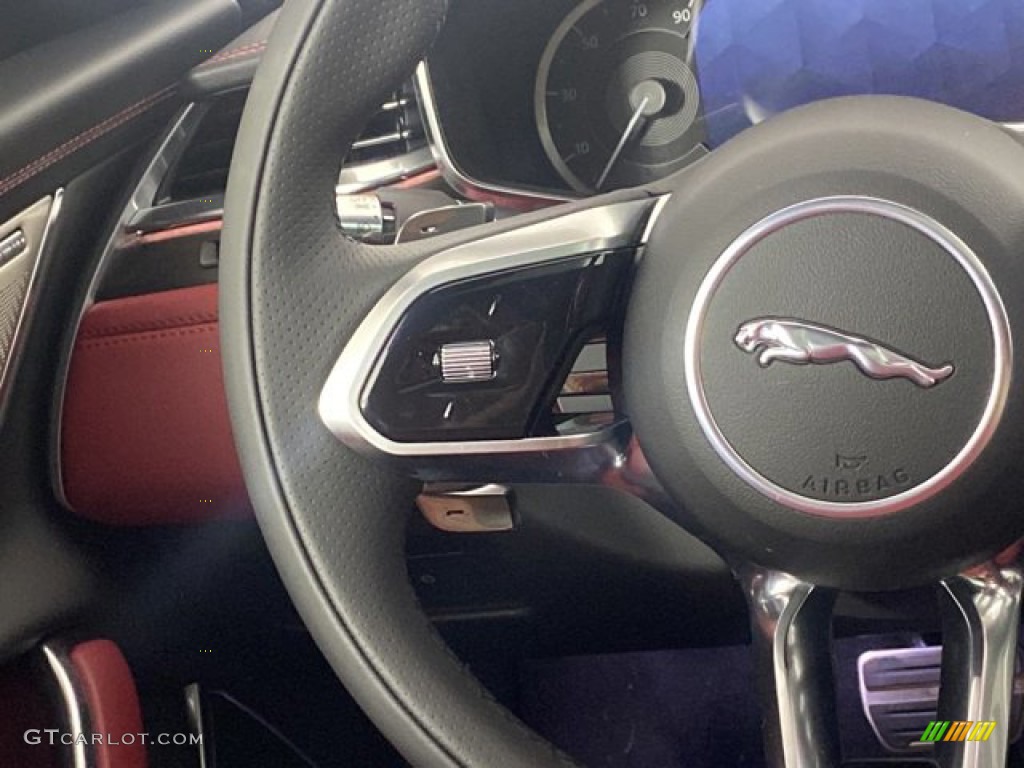 2022 Jaguar XF R-Dynamic SE AWD Ebony/Ebony Steering Wheel Photo #145658864