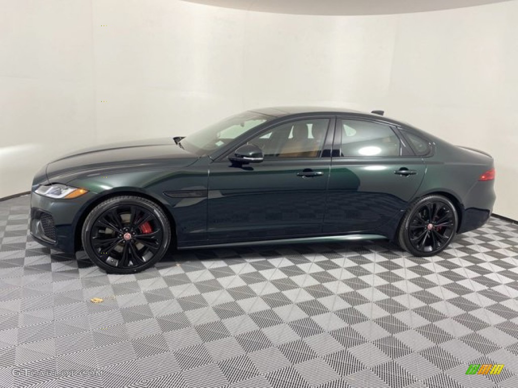 2023 XF R-Dynamic SE AWD - British Racing Green Metallic / Siena Tan/Ebony photo #6