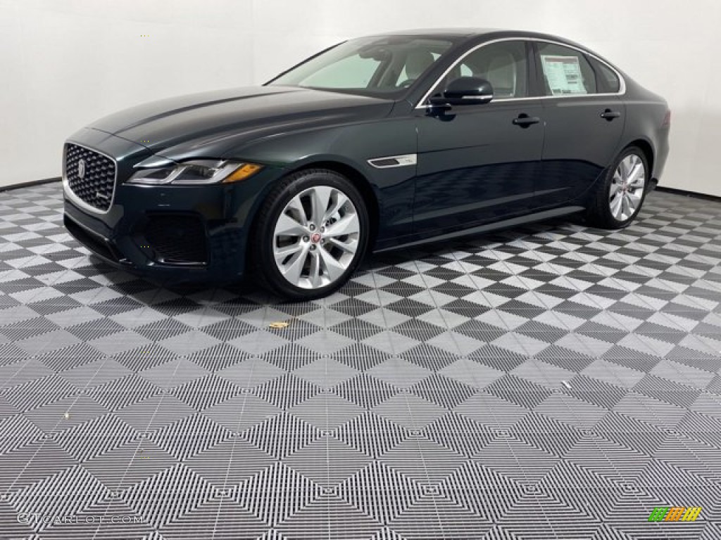 British Racing Green Metallic 2022 Jaguar XF R-Dynamic SE AWD Exterior Photo #145658966