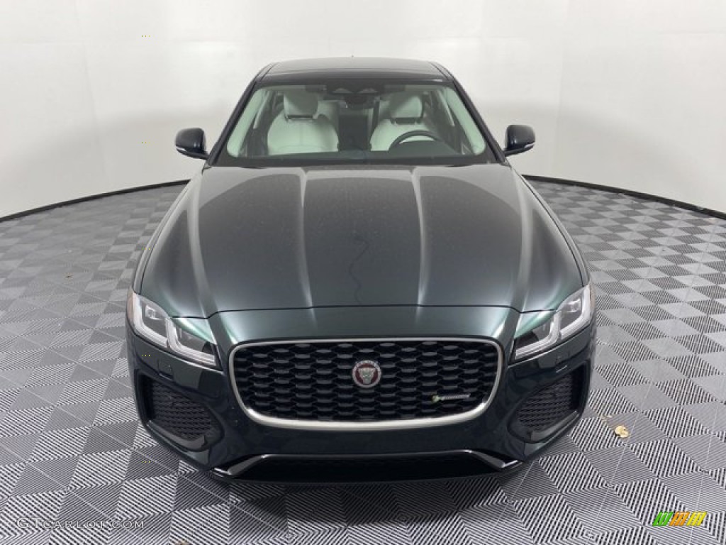 British Racing Green Metallic 2022 Jaguar XF R-Dynamic SE AWD Exterior Photo #145659044