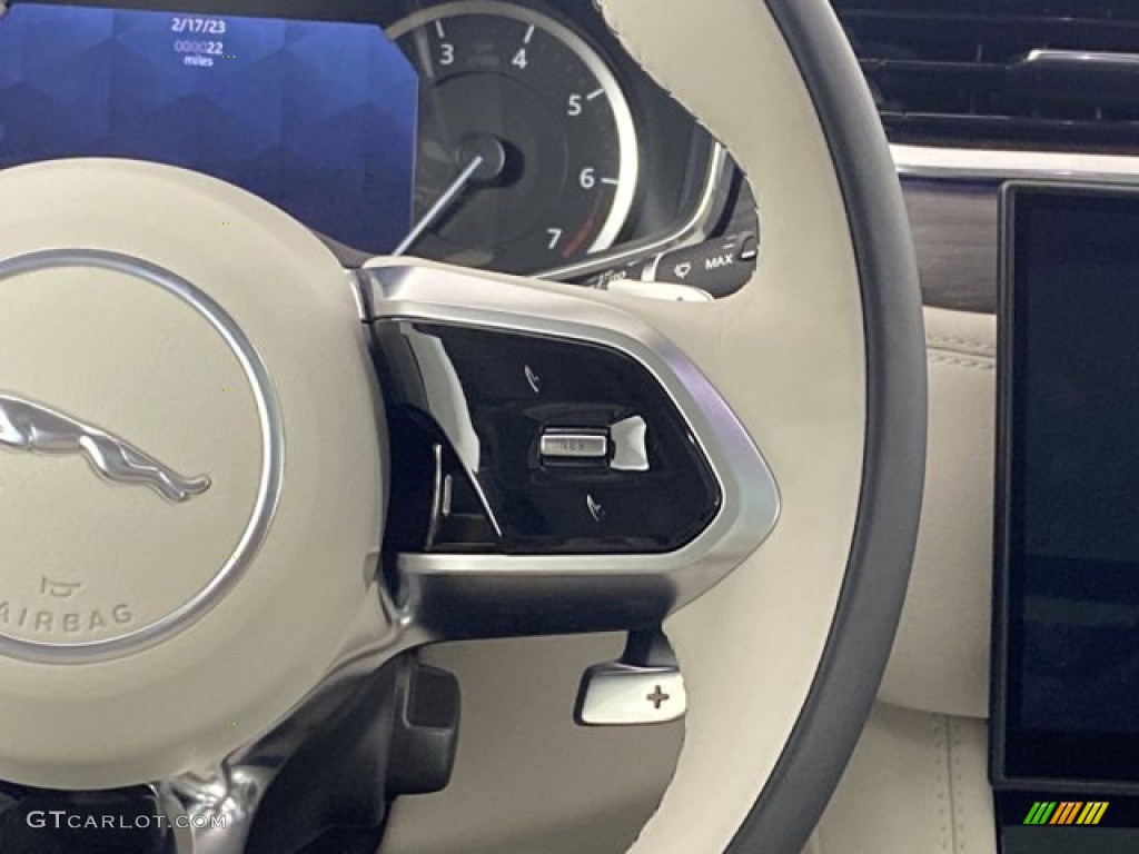 2023 Jaguar F-PACE P250 S Lt Oyster/Ebony Steering Wheel Photo #145659479