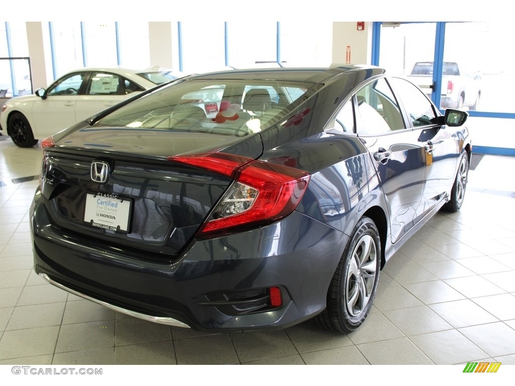 2020 Civic LX Sedan - Cosmic Blue Metallic / Gray photo #8