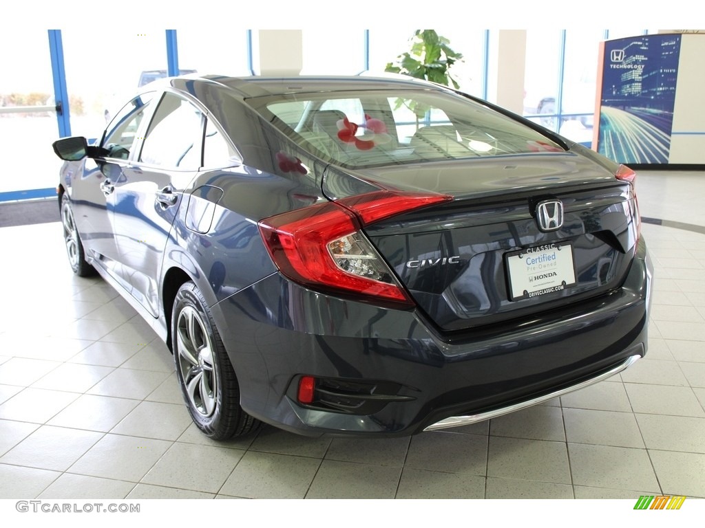 2020 Civic LX Sedan - Cosmic Blue Metallic / Gray photo #10