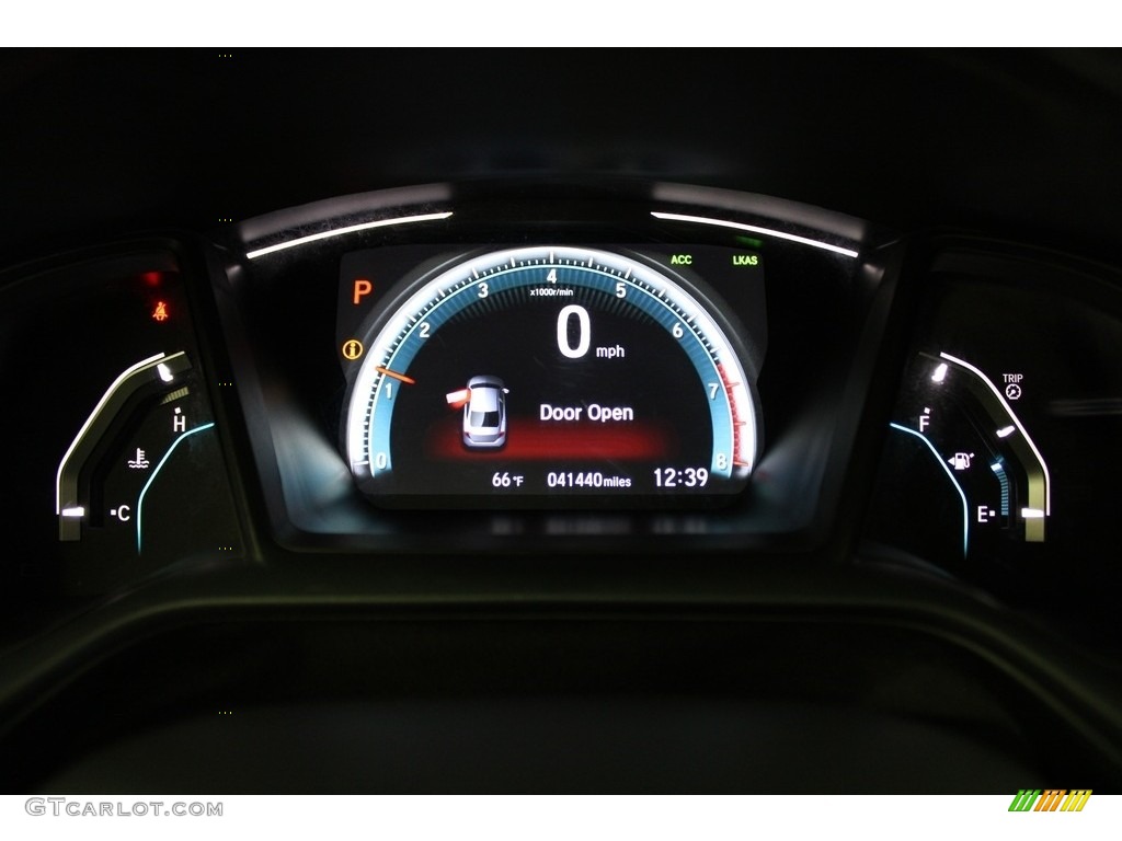 2020 Civic LX Sedan - Cosmic Blue Metallic / Gray photo #35
