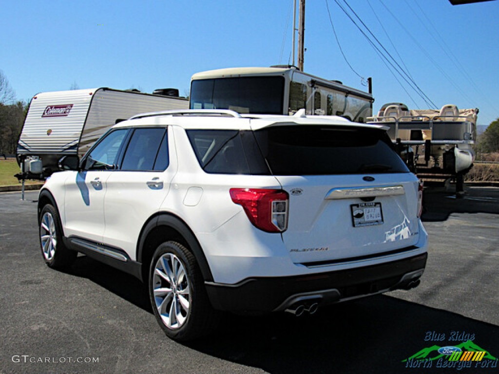 2023 Explorer Platinum 4WD - Star White Metallic Tri-Coat / Sandstone photo #3