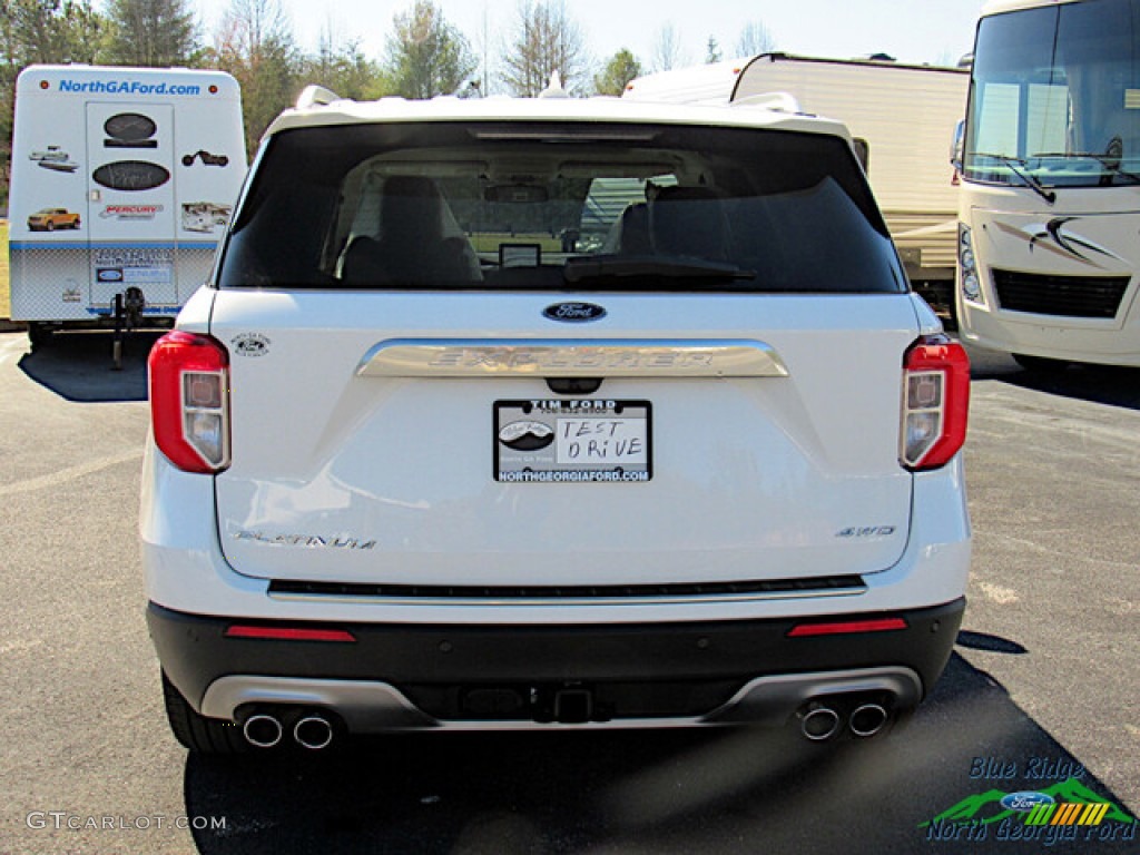 2023 Explorer Platinum 4WD - Star White Metallic Tri-Coat / Sandstone photo #4