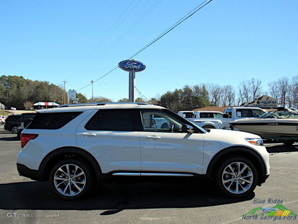 2023 Explorer Platinum 4WD - Star White Metallic Tri-Coat / Sandstone photo #6