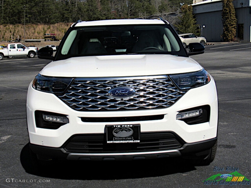 2023 Explorer Platinum 4WD - Star White Metallic Tri-Coat / Sandstone photo #8