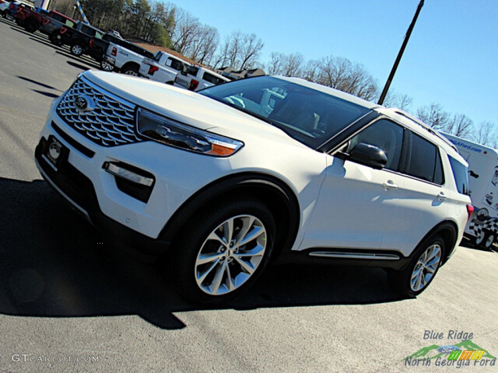 2023 Explorer Platinum 4WD - Star White Metallic Tri-Coat / Sandstone photo #23