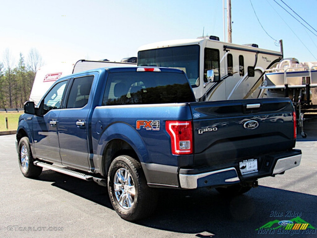 2016 F150 XLT SuperCrew 4x4 - Blue Jeans / Medium Earth Gray photo #3