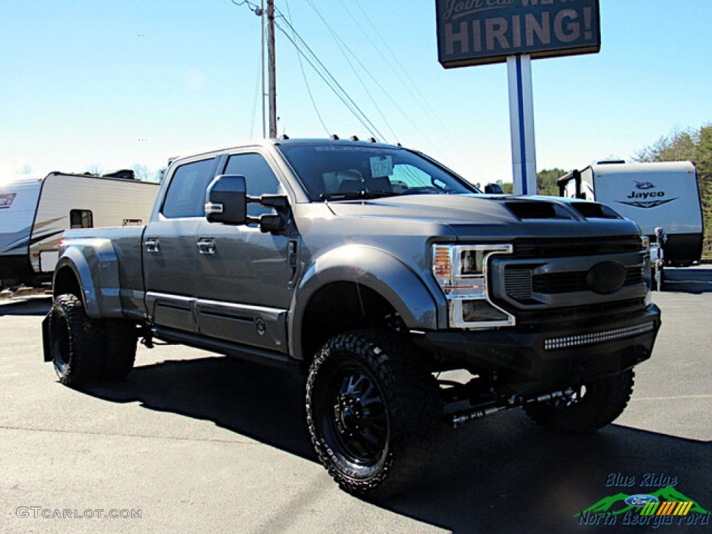 Carbonized Gray 2022 Ford F350 Super Duty Tuscany Black Ops Lariat Crew Cab 4x4 Exterior Photo #145660138