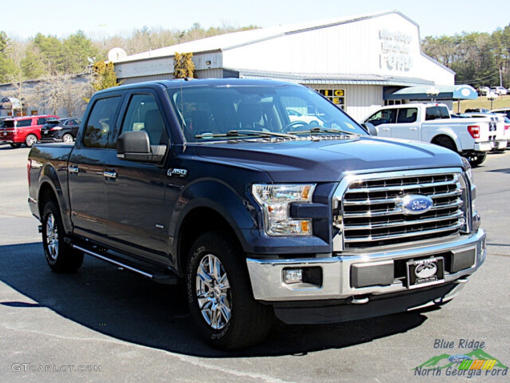 2016 F150 XLT SuperCrew 4x4 - Blue Jeans / Medium Earth Gray photo #7