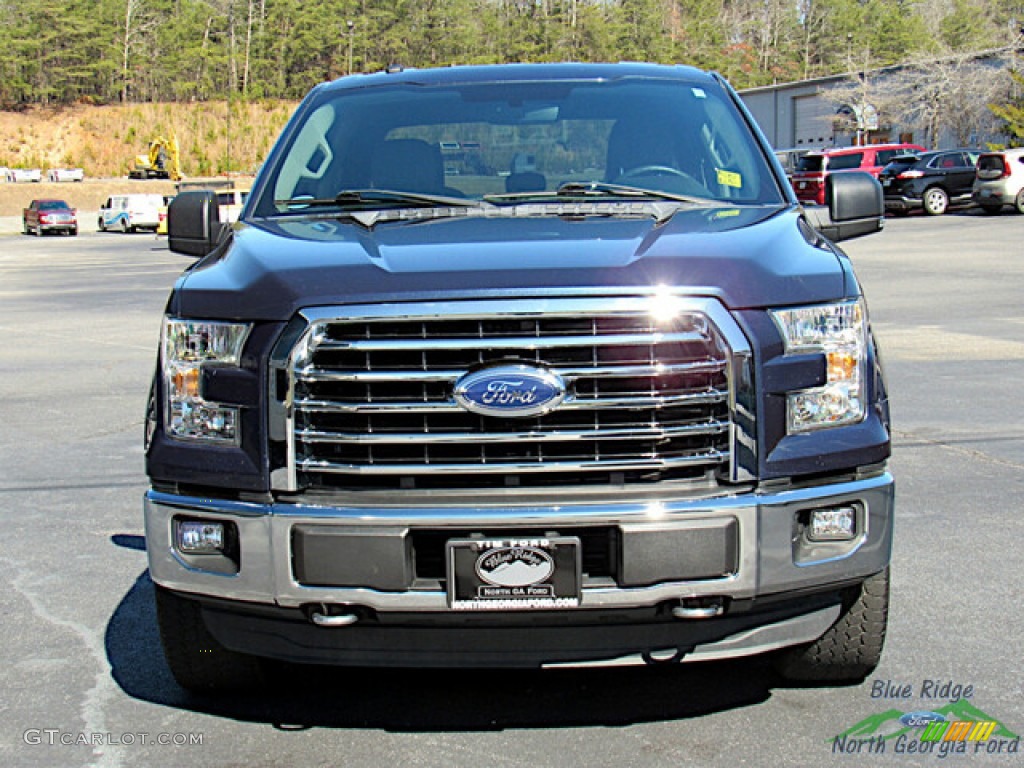 2016 F150 XLT SuperCrew 4x4 - Blue Jeans / Medium Earth Gray photo #8