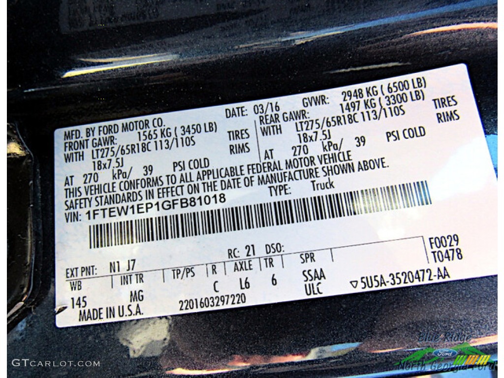 2016 F150 XLT SuperCrew 4x4 - Blue Jeans / Medium Earth Gray photo #26
