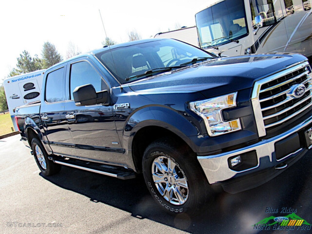 2016 F150 XLT SuperCrew 4x4 - Blue Jeans / Medium Earth Gray photo #28