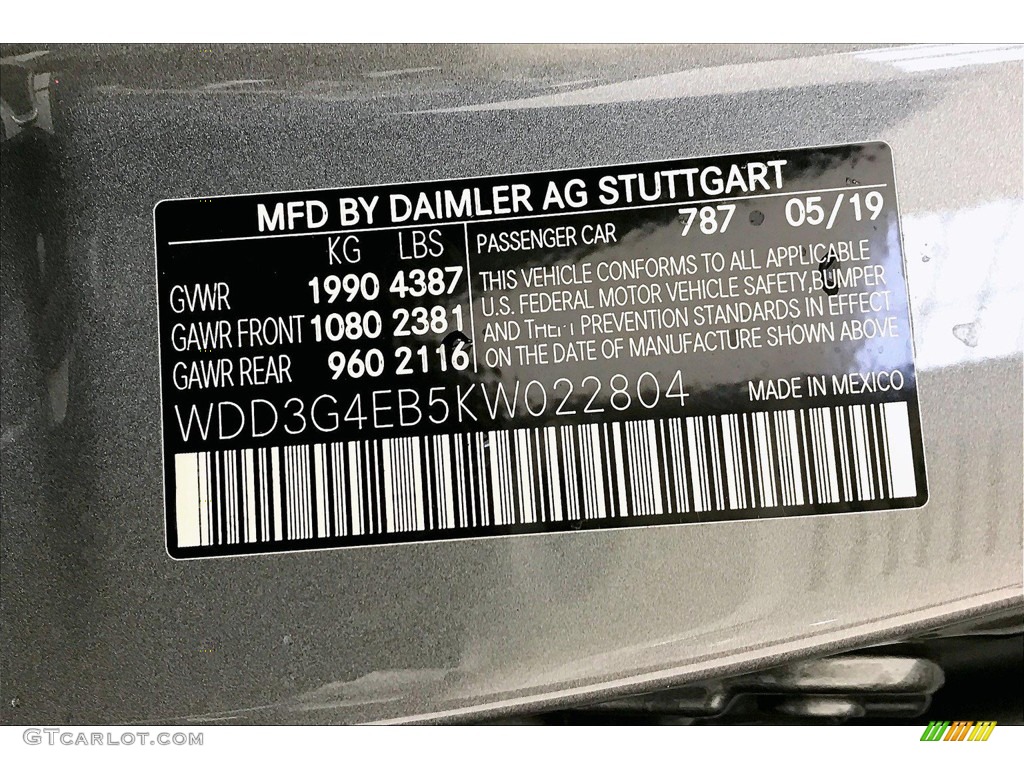 2019 A 220 Sedan - Mountain Grey Metallic / Black photo #24
