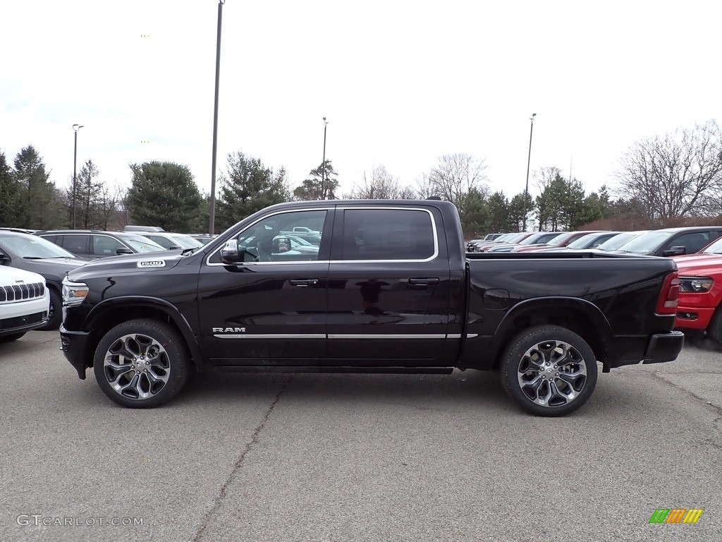 Diamond Black Crystal Pearl 2023 Ram 1500 Limited Crew Cab 4x4 Exterior Photo #145661556