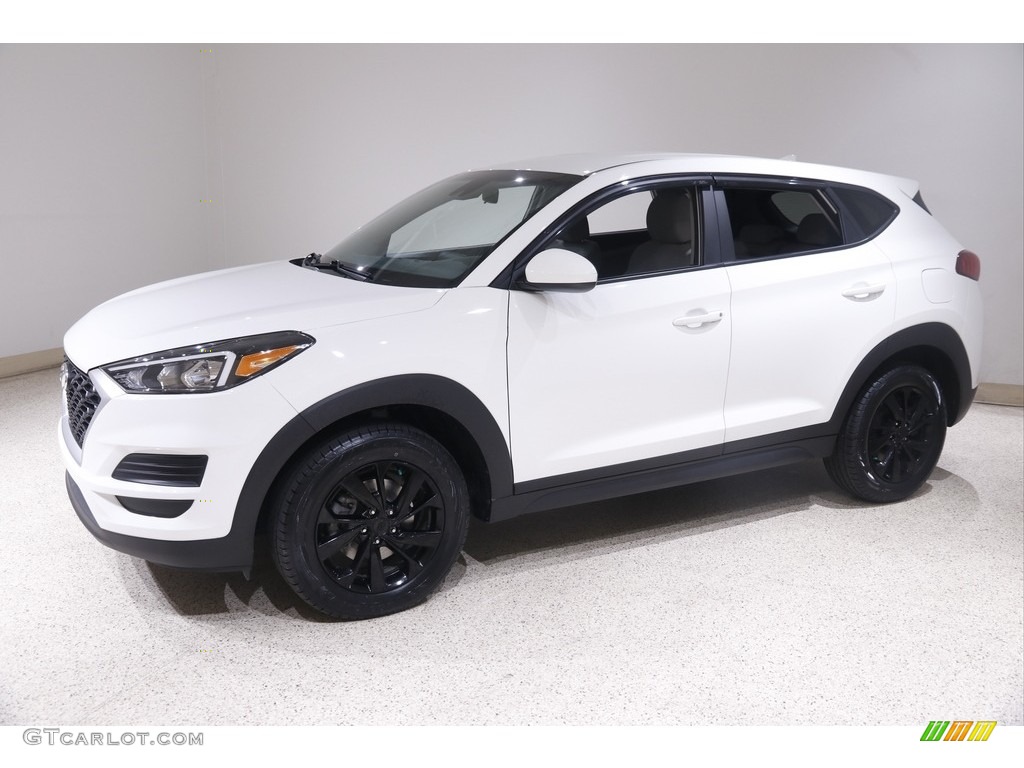 Winter White 2020 Hyundai Tucson SE AWD Exterior Photo #145661640