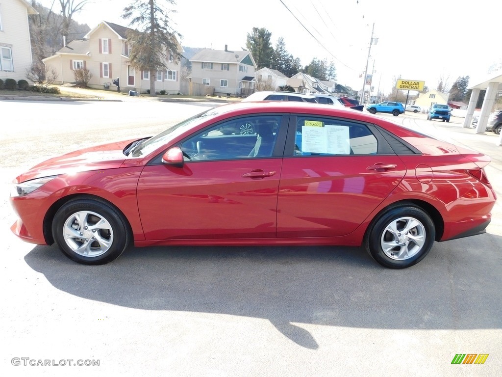 2021 Elantra SE - Scarlet Red Pearl / Black photo #6