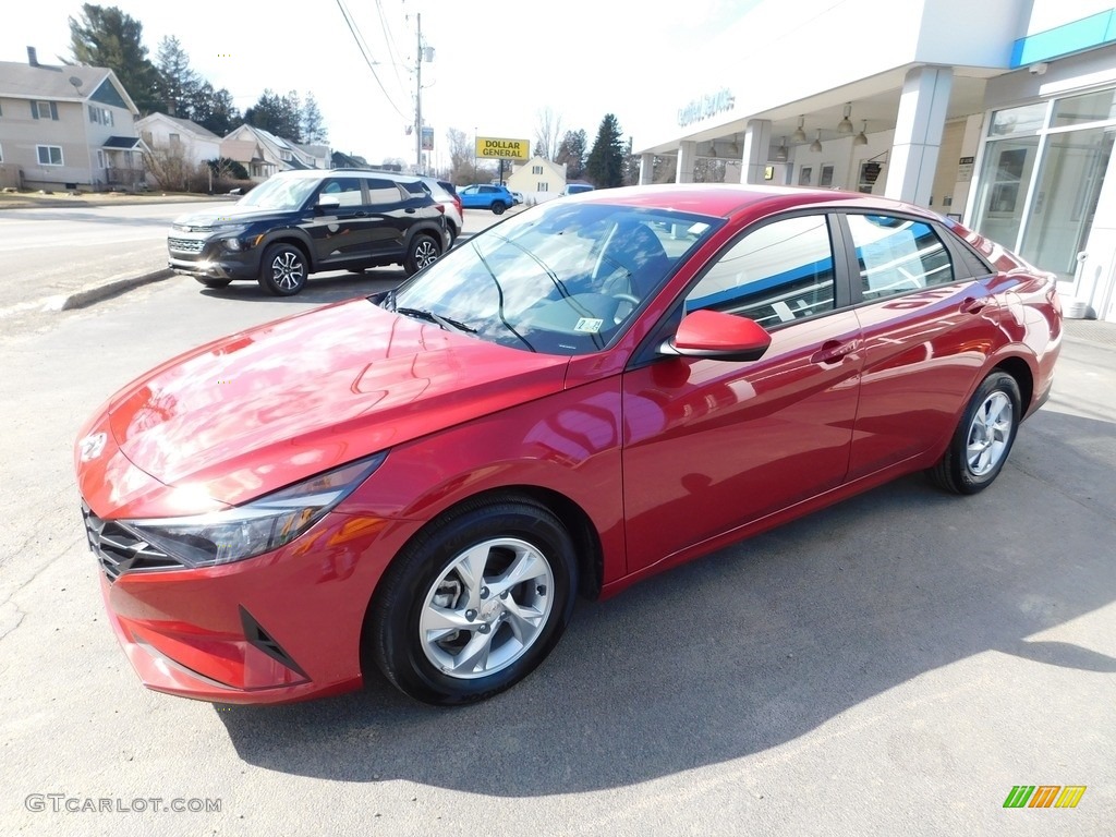 2021 Elantra SE - Scarlet Red Pearl / Black photo #7