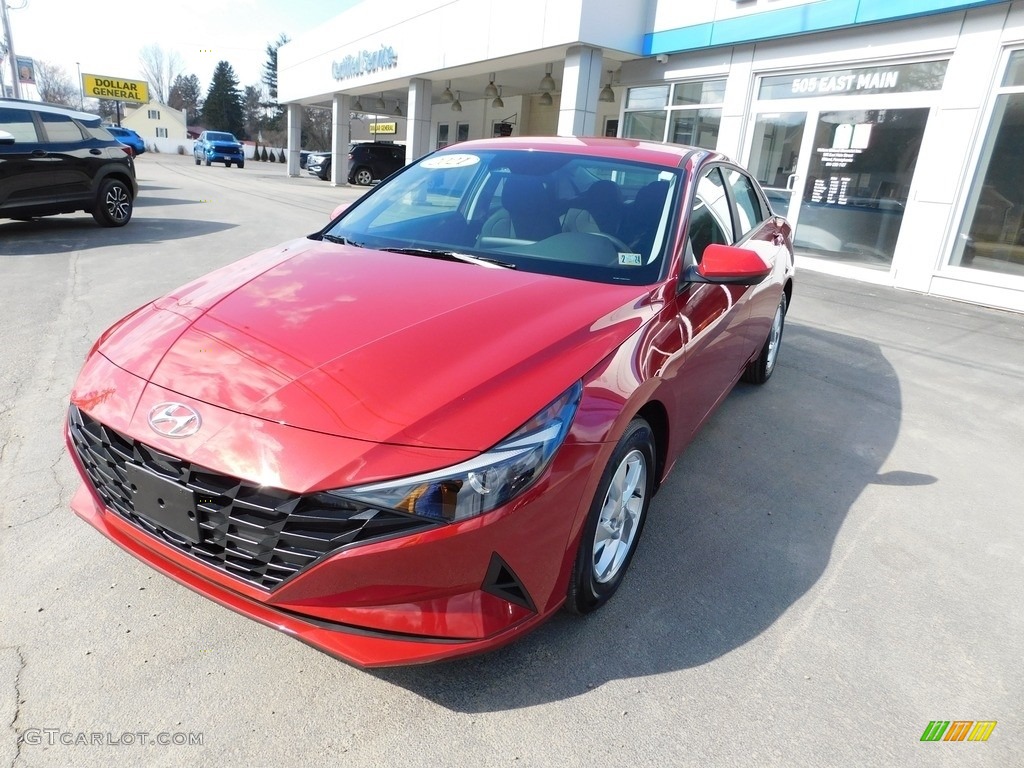 2021 Elantra SE - Scarlet Red Pearl / Black photo #8