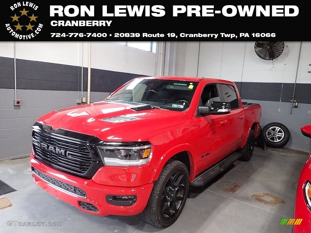 2021 1500 Laramie Crew Cab 4x4 - Flame Red / Black photo #1