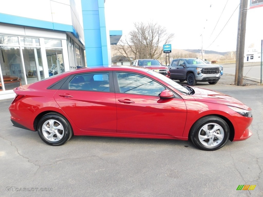 2021 Elantra SE - Scarlet Red Pearl / Black photo #12