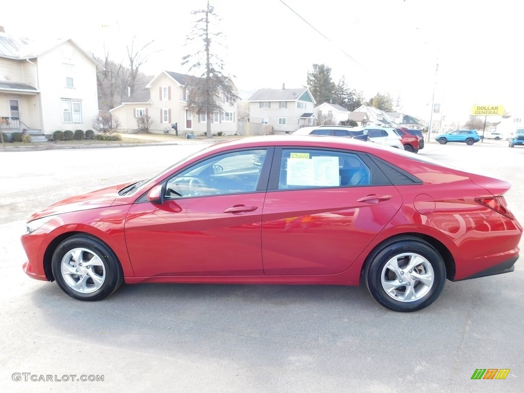 2021 Elantra SE - Scarlet Red Pearl / Black photo #17