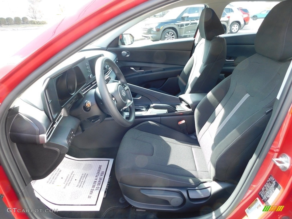 2021 Elantra SE - Scarlet Red Pearl / Black photo #23