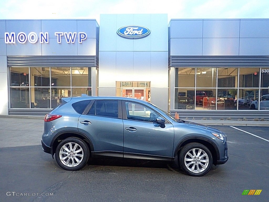 2015 CX-5 Grand Touring AWD - Blue Reflex mica / Black photo #1