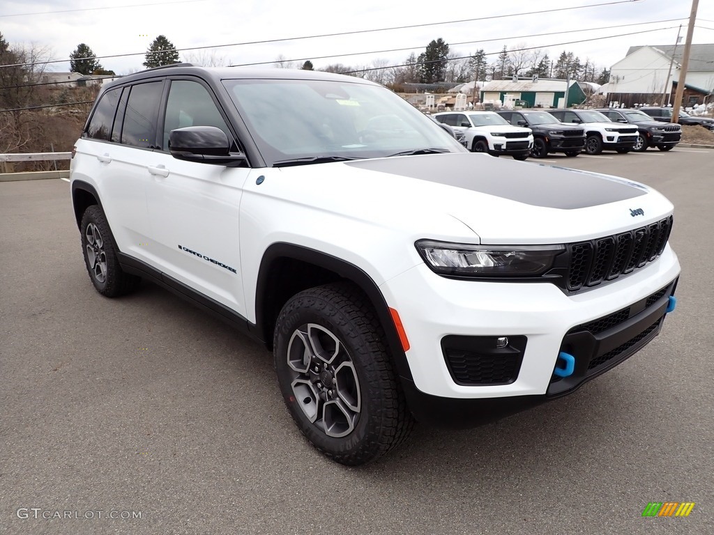 Bright White 2023 Jeep Grand Cherokee Trailhawk 4XE Exterior Photo #145663458