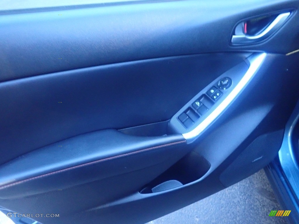 2015 Mazda CX-5 Grand Touring AWD Black Door Panel Photo #145663515