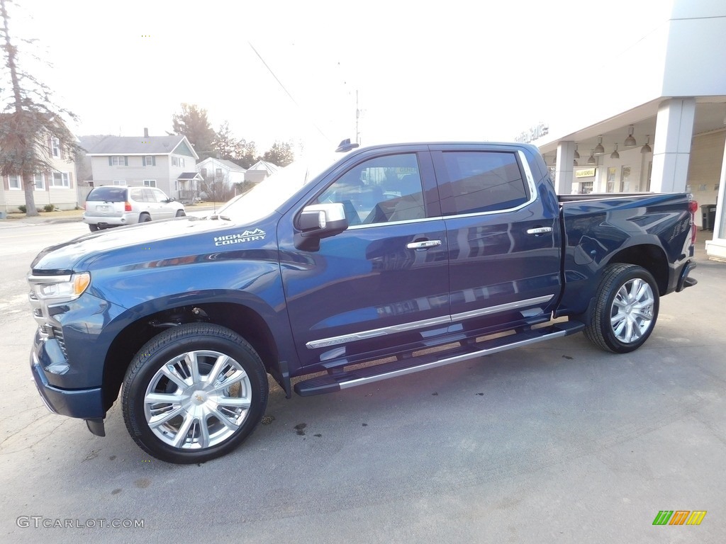 Northsky Blue Metallic 2023 Chevrolet Silverado 1500 High Country Crew Cab 4x4 Exterior Photo #145663686