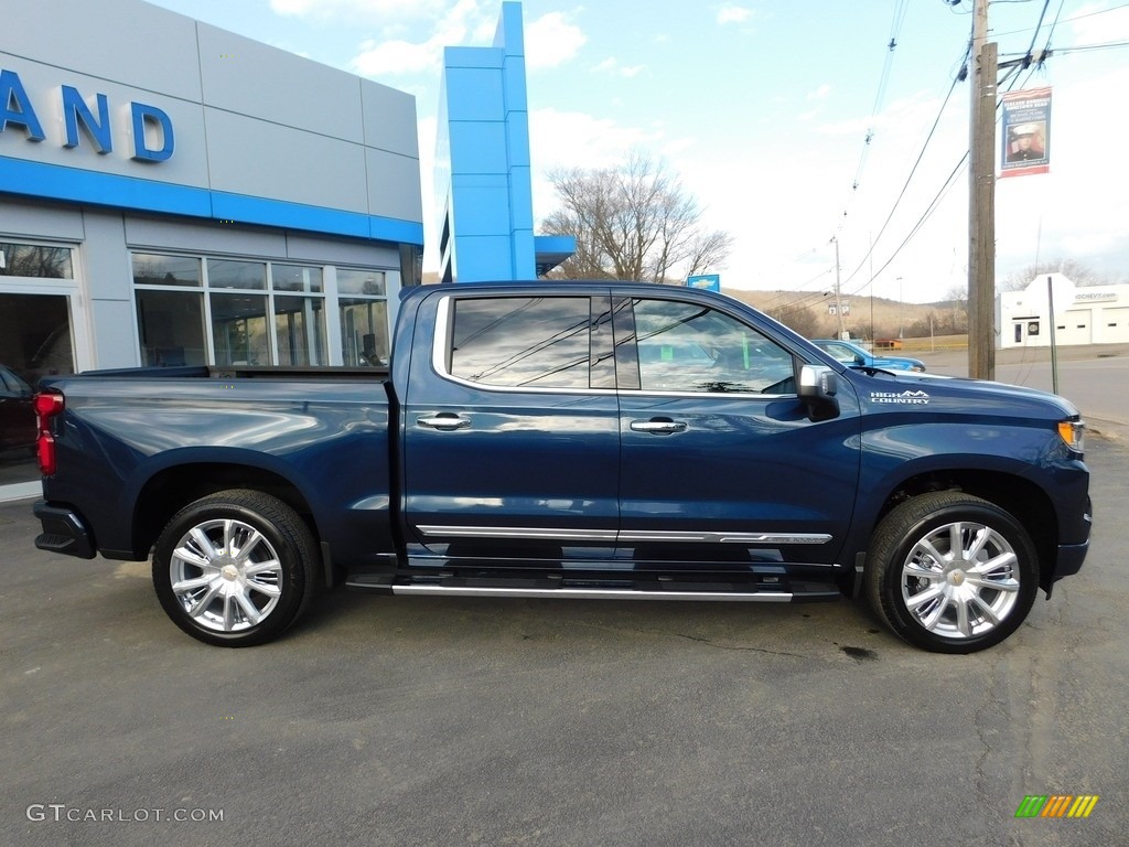 Northsky Blue Metallic 2023 Chevrolet Silverado 1500 High Country Crew Cab 4x4 Exterior Photo #145663839