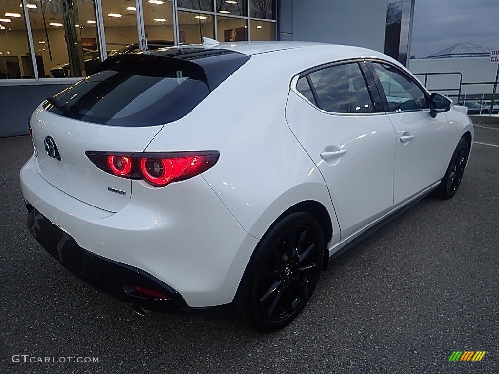 2023 Mazda3 2.5 S Premium Hatchback AWD - Snowflake White Pearl Mica / Red photo #2