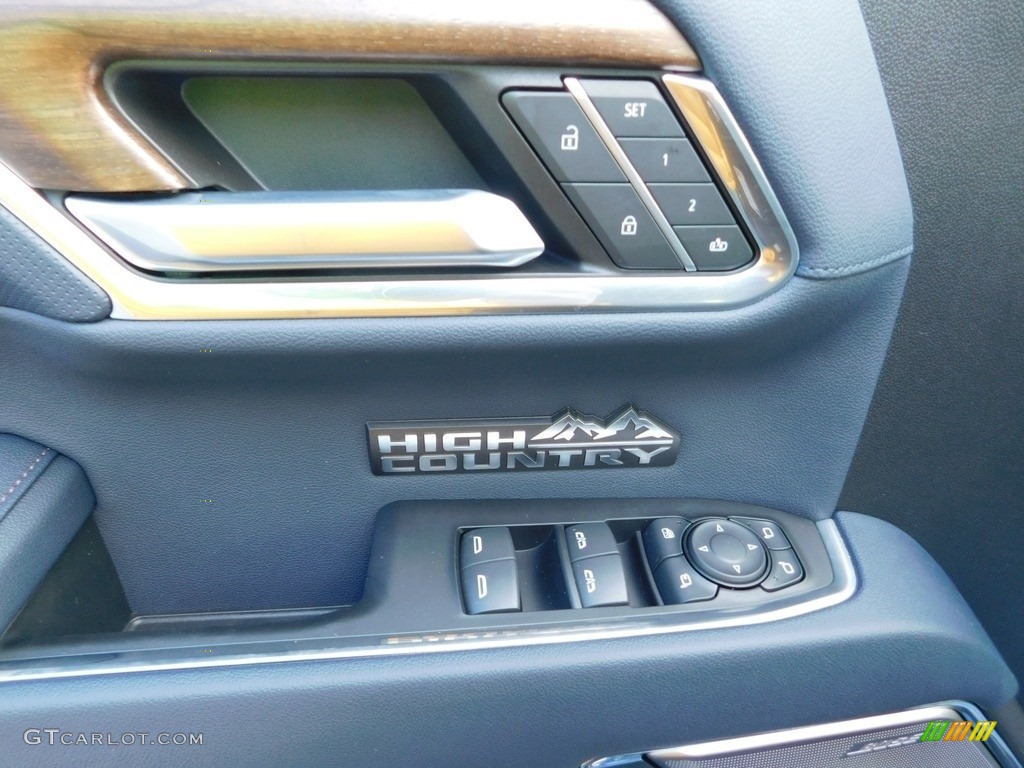 2023 Chevrolet Silverado 1500 High Country Crew Cab 4x4 Jet Black/Nightshift Blue Door Panel Photo #145664199