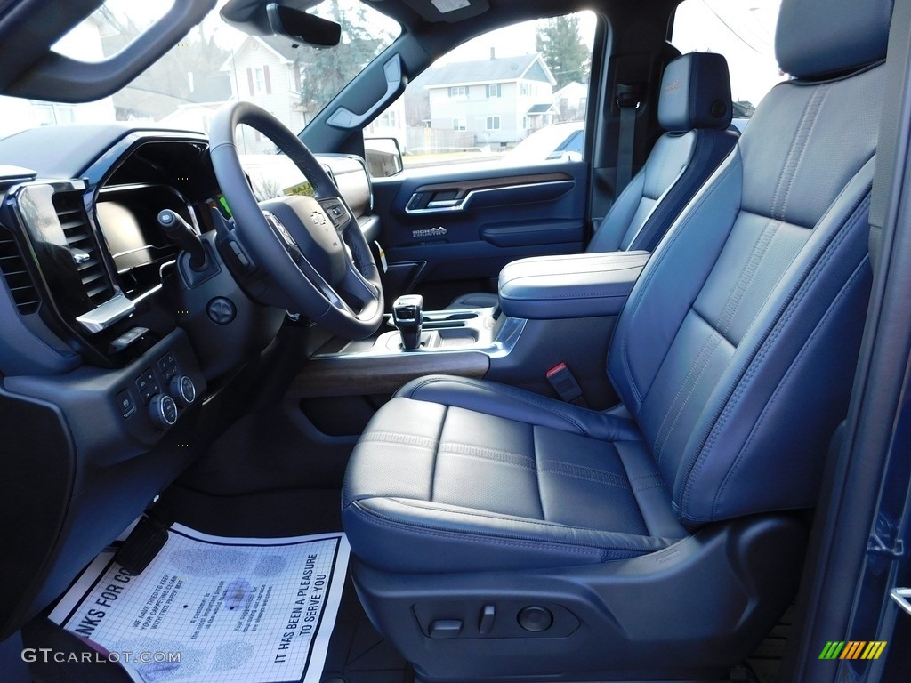 Jet Black/Nightshift Blue Interior 2023 Chevrolet Silverado 1500 High Country Crew Cab 4x4 Photo #145664220